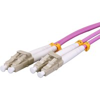 Cablenet 3m OM3 50/125 LC-LC Duplex Violet LSOH Fibre Patch Lead