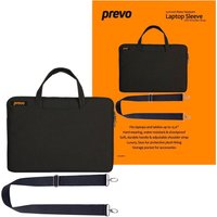 PREVO 15.6 Inch Laptop Bag. Cushioned Lining. With Shoulder Strap. Bla
