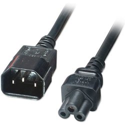 Fdl 1M Iec C14 Plug To C5 (Clover Leaf) Socket Adaptor Cable Fdl 1M Iec C14 Plug To C5 (Clover Leaf) Socket Adaptor Cable