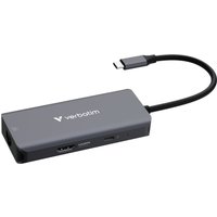 Verbatim USB-C Essentials Multiport Hub 6 ports: RJ45. HDMI. USB-C PD.