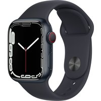 Apple Watch Series 7 OLED 41 mm Digital Touchscreen 4G Black Wi-Fi GPS