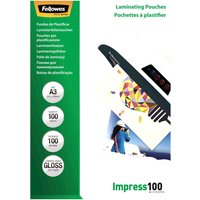 Fellowes A3 Glossy 100 Micron Laminating Pouch - 100 pack