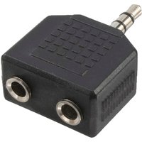 LogiLink CA1002 cable gender changer 3.5mm 2x3.5mm Black