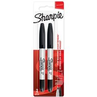 Sharpie Permanent Marker Pack of 12 Twin packs Black Twin Tip Permanen