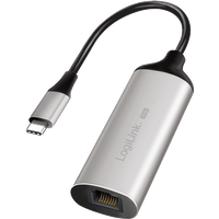 LogiLink USB Adapter. USB 3.2. USB-C to 5G Gigabit Ethernet. aluminum