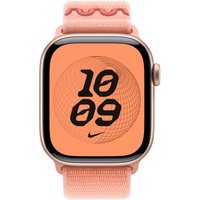 Apple Nike Sport Loop Band Pink Nylon. Recycled polyester. Spandex