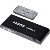 Maplin HDMI Switch 5 Ports In 1 Port Out Ultra HD 4K@30Hz with Remote