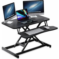 FDL PROLINE SIT/STAND DESKTOP WORKSPACE RISER - BLACK