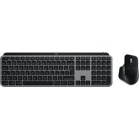Logitech Master MX Keys S Combo for Mac keyboard Mouse included Home/Office RF Wireless + Bluetooth QWERTY UK English Aluminium, Black