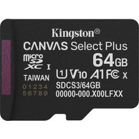Kingston Technology 64GB micSDXC Canvas Select Plus Gen3 100R A1 Singl