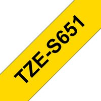 Brother TZE-S651 DirectLabel black on yellow extra strong Laminat 24mm