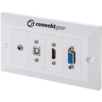 connektgear 10m Double Gang HDMI/VGA/3.5mm/USB Type A & B AV Cable