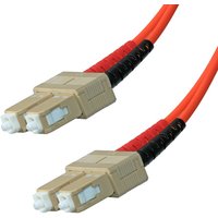 Cablenet 1m OM3 50/125 SC-SC Duplex Orange LSOH Fibre Patch Lead