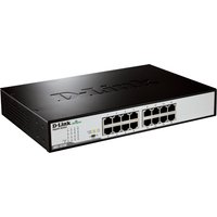 D-Link DGS-1016D/E network switch Unmanaged Black. Metallic
