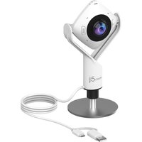 j5create JVCU360 360° All Around Webcam, 1080p Video Capture Resolution, White and Black