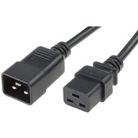 FDL 1M IEC C20 PLUG TO C19 SOCKET EXTENSION CABLE