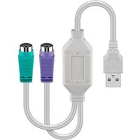 Microconnect USBA2XPS2 PS/2 cable 0.3 m 2x 6-p Mini-DIN USB A White