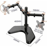 FDL PROLINE DUAL MONITOR STAND - DESK TOP