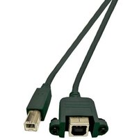 Microconnect USBABF1PANEL2 USB cable USB 2.0 1.8 m USB A USB B Black