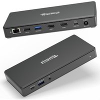 Plugable Technologies USB C Docking Station Dual Monitor 2 HDMI Ports.