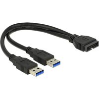 DeLOCK 0.25m USB3.0/2xUSB3.0 USB cable USB 3.2 Gen 1 (3.1 Gen 1) 2 x U