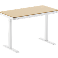 LogiLink Sit-stand desk. single motor. 118x60cm. w/ wireless charging.