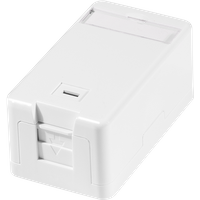 LogiLink Keystone surface box 1-port. with shutter