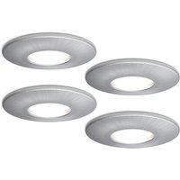 4lite IP20 GU10 Fire-Rated Downlight - Satin Chrome - Pack of 4