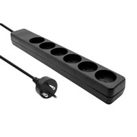 Microconnect MC-GRU0610DKB power extension 10 m 6 AC outlet(s) Indoor