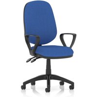 Dynamic Luna II Lever Task Operator Chair With Loop Arms Blue