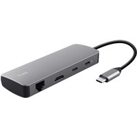 Trust 25672 interface hub USB Type-C Grey