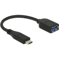 DeLOCK USB 3.1 Gen 2 Type-C/Typ-A USB cable 0.1 m USB C USB A Black