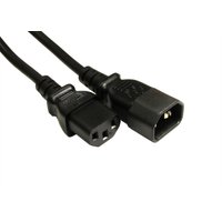Cables Direct IEC Extension Cable C13 / C14 Black 5 m C13 coupler C14