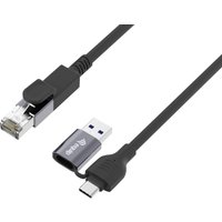 Equip 2 in 1 USB-C + A to RJ45 Gigabit Ethernet Cable. 5.0m