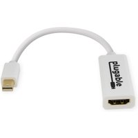 Plugable Technologies Mini DisplayPort (Thunderbolt 2) to HDMI Adapter - Driverless (Supports Mac, Windows, Linux, and 4K Displays up to 3840x2160@30Hz, Passive)