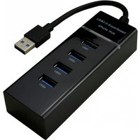 MCL 4 ports USB 3.0 hub - Black USB 3.2 Gen 1 (3.1 Gen 1) Type-A 5000