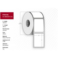 Capture CA-800264-155 printer label White