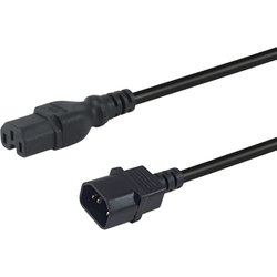 Equip 112171 Power Cable Black 3 M C14 Coupler C15 Coupler