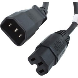 Origin Storage 2M Power Cable - Pdu To Switch Iec C14(M)-IEC C15(F)