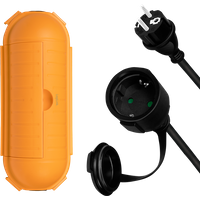 LogiLink Power cord set. CEE7/7 to CEE 7/3 + protection box. 3 m