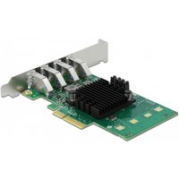 DeLOCK PCI Express x4 Card to 4 x external USB 3.0 Quad Channel - Low