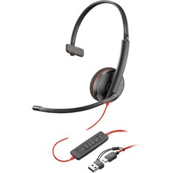 Hp Poly Poly Blackwire 3210 Monaural USB-C Headset (Bulk)