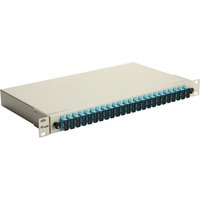 Equip 24-Port Fiber Optic Splice Box. SC Duplex. OM3. 1U. Equipped. Gr