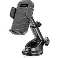 LogiLink Smartphone car holder. for dashboard and windscreen. black