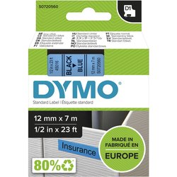 Dymo 45016/S0720560 Directlabel-Etikettes Black On Blue 12Mm X 7M For