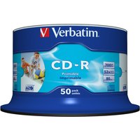 Verbatim CD-R AZO Wide Inkjet Printable no ID 700 MB 50 pc(s)