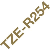 Brother TZE-R254 DirectLabel gold on white textil 24mm x 4m for Brothe