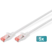 Digitus CAT 6 S/FTP patch cable. 5 pieces