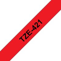 Brother TZE-421 DirectLabel black on red Laminat 9mm x 8m for Brother