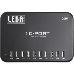 Leba Notecharge 10 Ports. USB-A (Uk Plug). 12 Watts Available Per Devi
